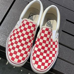 Red checkered vans
